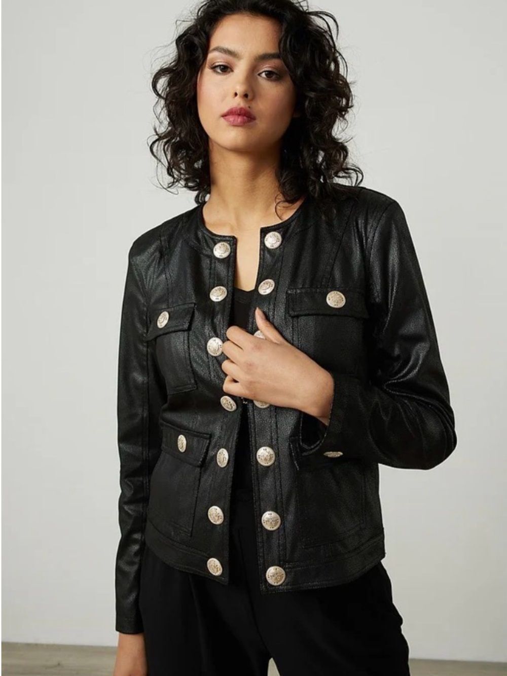Joseph Ribkoff Faux Leather Jacket
